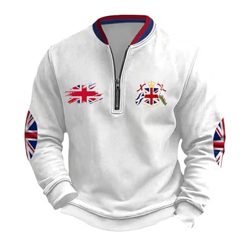 Sweat-shirt homme blanc doux en cachemire mélangé style classique