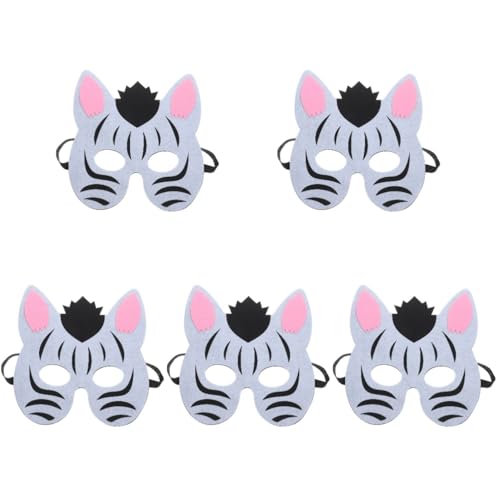 Masque animal rayé enfant 5 pièces : fini l'ennui des après-midis pluvieux