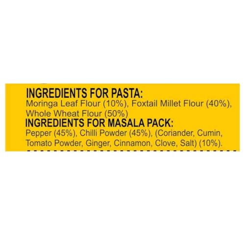 Image of Naturally Yours Moringa Macaroni Pasta | Shigru Leaf, Millet & Whole Wheat | No Maida, Not Fried | No Onion No Garlic, Jain Friendly | High Protein | Ready in 5 Minutes | 175g Pack