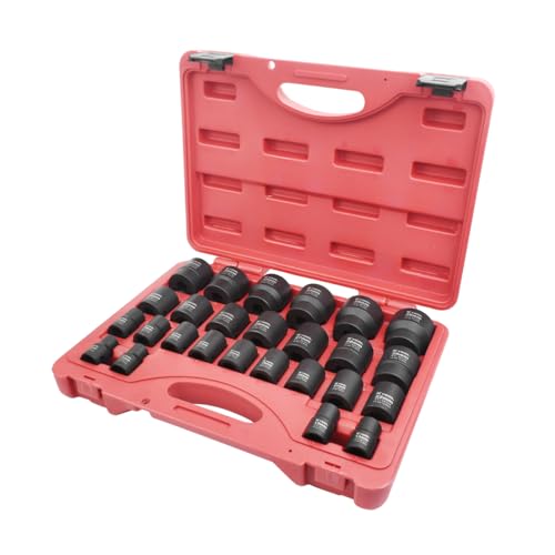 K-Tool International 26-piece 1/2" Drive Short Impact Socket Set