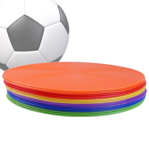 Jubilofex Soccer Trainingsscheibe - Agility Cone Set, Sports Marker Discs | Durable Training Kones Speed and Koordination Drills, flache Feldmarker für Praxis Spiele, Disc Set mit Outdoor-Einsatz