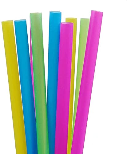Pitillos reutilizables jumbo colores brillantes pack 100 miniatura 6