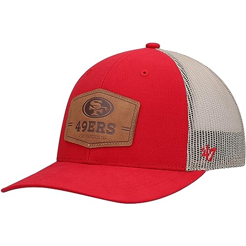 Casquette de camionneur NFL réglable en cuir brut pour homme