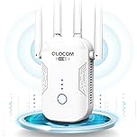 QLOCOM 2026 Newest1 WiFi Booster Range Extender 1200Mbps WiFi Extender Booster Dual Band 5GHz & 2.4GHz Wireless Internet Booster/Hotspot with Wider Coverage, Broadband Extender, UK Plug