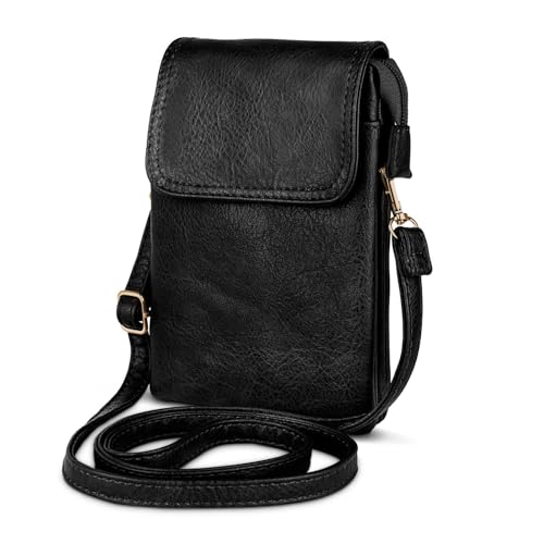Sac à bandoulière en cuir femme moex avec pochette de téléphone portable