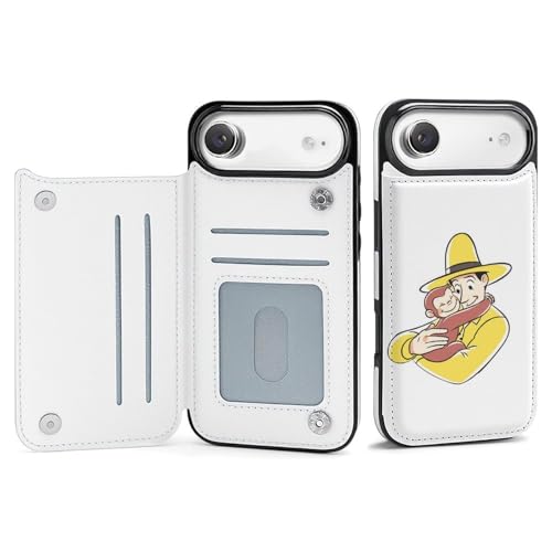 手帳型 おさるのジョージ 対応 iPhone 17 Air ケース カード収納 スマホケース 財布型 携帯ケース 軽量 全面保護 スタンド機能 おしゃれ お祝いギフト