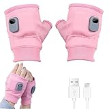 KEAGAN Guanti riscaldati senza dita ricaricabili, guanti riscaldati USB regolabili a 3 velocità, guanti riscaldanti veloci, scaldamani per uomini e donne, calore invernale per sport all