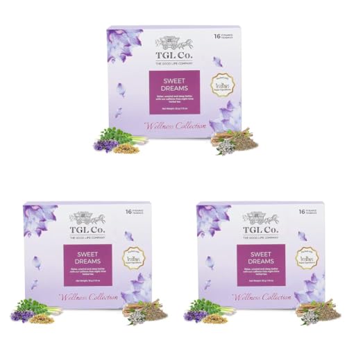 Image of TGL Co.Sweet Dreams Herbal Tea Infusion (16 Tea Bags)|Rich in Anti Oxidant | Refreshing | No Artificial flavor | Improve Digestion (Pack of 3)