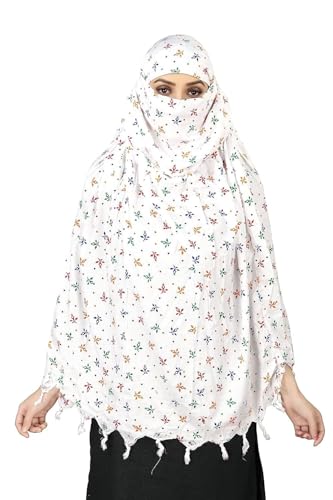 Image of SIXSIGMA Cotton Long Scarf Cum Mask scarves Usable for vehicle Driver | White Printed Design | Universal Size | For Girl & Women | Breathable Sun Protection Light Weight