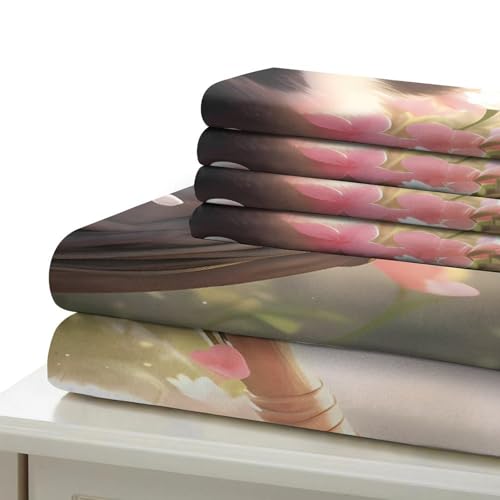 Housse de couette loutre microfibre douce lit double anti-pli