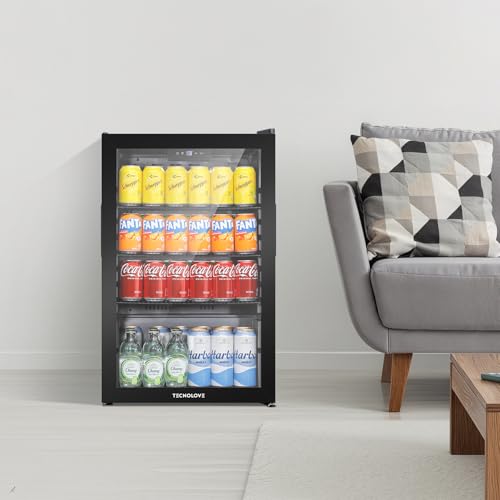 undefined ドリンク冷蔵庫 96L 3~18℃ 幅49.5㎝ 自動霜取り タッチ式操作パネル搭載 左右開き 庫内灯付き コンパクト 省エネ おしゃれ 一人暮らし サブ冷蔵庫 ガラスドア 保冷庫 静音 家庭用 寝室 ゲーミング バー 寮 ホテル カラオケ レストラン カフェ 右開き 黒枠 の商品画像 7