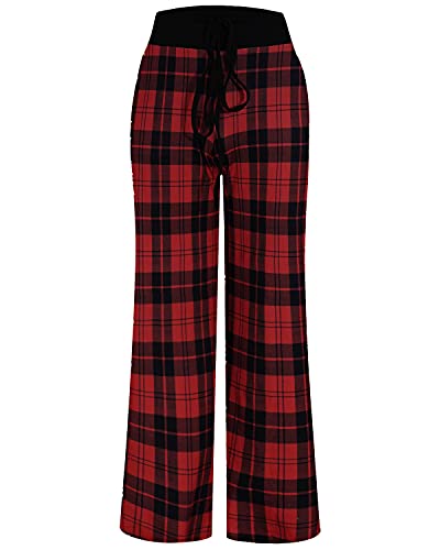 Image of NEWCOSPLAY Women's Comfy Pajama Pants Casual Drawstring Palazzo Lounge Wide Leg Pants