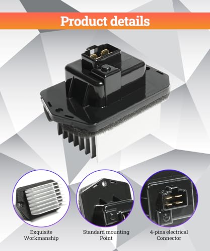 Zlirfy Blower Motor Resistor,HVAC Blower Motor Resistor,Car Accessories Blower Motor Resistor Replacement,Blower Motor Resistor AC Blower Control Module,Replaces #79330-SNA-A01,79330-SDA-A01