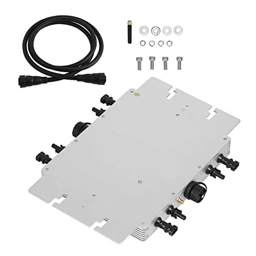 Solar Grid Tie Inverter, Grid Tie Micro Inverter, Pure Sine Waving Solar Microinverter WVC2400 Aluminum Alloy for Power, Power
