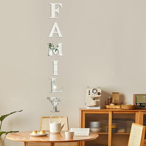 Decoración de Pared con Letras Familia 3D Acrílico Espejo miniatura 5