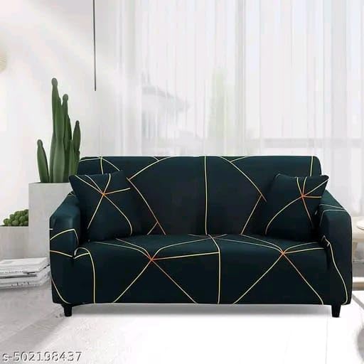 Image of HK Printed 5 Seater Sofa Cover Big Elasticity Cover Stretch Universal Sofa Slipcover 5 Seater (3 Seater Size 185-230cm and 1 Seater Size 90-145cm)