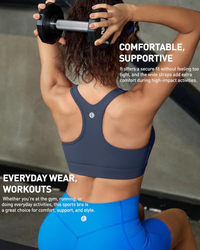 Image of RUNNING GIRL High Impact Sports Bra,Racerback Sports Bras for Women High Support Molded Cup Workout Bra with Sewn in Pads