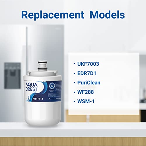 Aqua Crest Ukf7003 Refrigerator Water Filter, Replacement For Maytag Ukf7003, Ukf7002Axx, Whirlpool Edr7D1, Ukf7003Axx, Ukf7002, 7003Axxp, Ukf7001Axx, Ukf6001Axx, Ukf5001, 2 Filters #TOP3