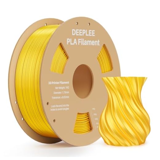 DEEPLEE Silk PLA 3D Printer Filament 1.75mm 1kg, Silk Gold PLA, Dimensional Accuracy +/-0.02mm, Smooth & Shiny Texture, Multi Color 3D Printing Filament