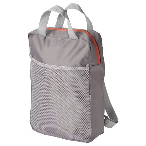 Water-Resistant Back Pack With Mesh Compartment For Lunch Box, Extra Clothes And 14 Computer or Tablet, Water Bottle And Baseball Cap Fit In The Mesh Compartment 24x8x34 Cm, Light Grey