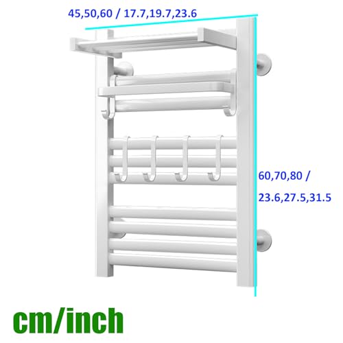 Toallero de pared para baño con temporizador integrado 4