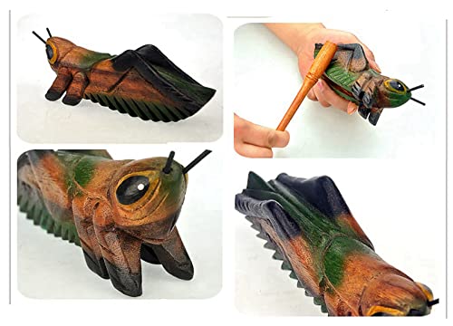 Wooden Cricket Guiro Rasp Instrument - Percussion Musical Tone Block Craft #TOP1