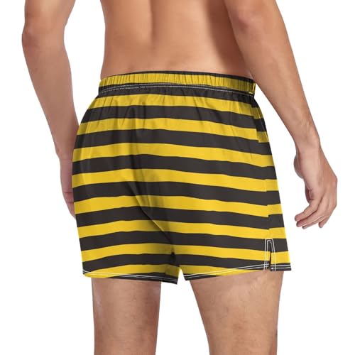 Laprad Boxer Shorts Breathable Boxer Briefs Bumble Bee Stripe Soft Underwear with Button Fly4