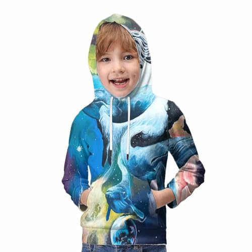 Sweat à capuche enfant pour le collège et pull décontracté 3D - 5