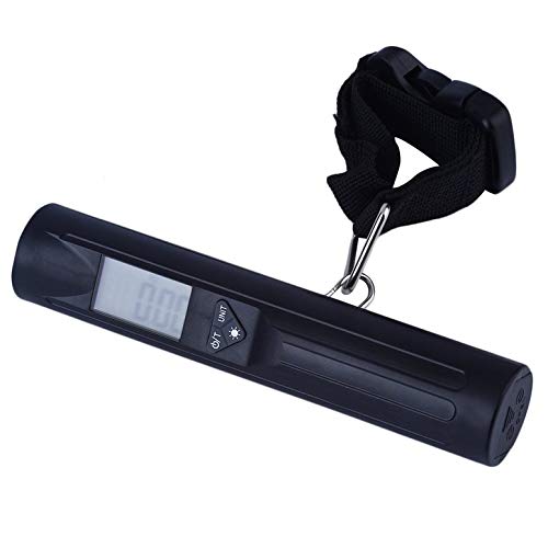 Preisvergleich Produktbild Portable Digital 40kg / 10g Reisegepäck Hängegurt Skala Taschenlampe Exquisit gestaltete Durable Gorgeous-Black