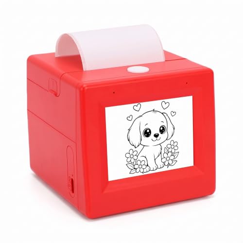 Image of Pomya AI Voice Sticker Printer, Smart Portable Thermal Sticker Maker with HD Display for Home Study DIY Kids Projects, AI Voice to Image Technology