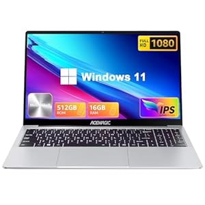 ACEMAGIC Laptop Computer Powered by Intel N95 Processor, 16GB DDR4 RAM 512GB SSD Laptop with 15.6 inch FHD, WiFi, BT5.0, Type_C, Business Home PC