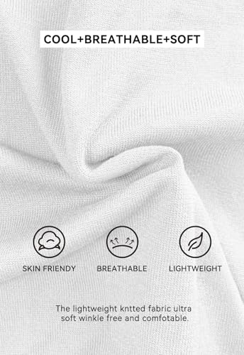 YTD Men's Knit Casual Button Down Shirts Short Sleeve Textured Summer Beach Shirts2