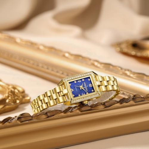 Image of London Fog Gresham Collection Watch for Women with Rectangular Dial, Crystal Hour Markers, Quartz Movement, Stainless Steel Strap and Water Resistant - LFW20002