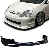 GT-Speed Compatible with/Replacement for Front Bumper Lip, MU2 Style PU Front Lip Spoiler Black, Fits 2002 2003 2004 2005 Honda Civic Si EP3 3-Door Hatchback