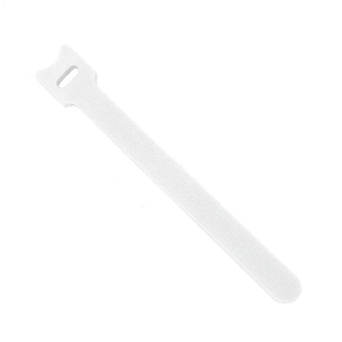 Bsguz White 30Pcs/100Pcs Releasable Cable Ties Nylon Hook Loop Wrap Zip Bundle Fastener Straps Detachable T-Type Wire Organizer - 50Pcs - 250Mm