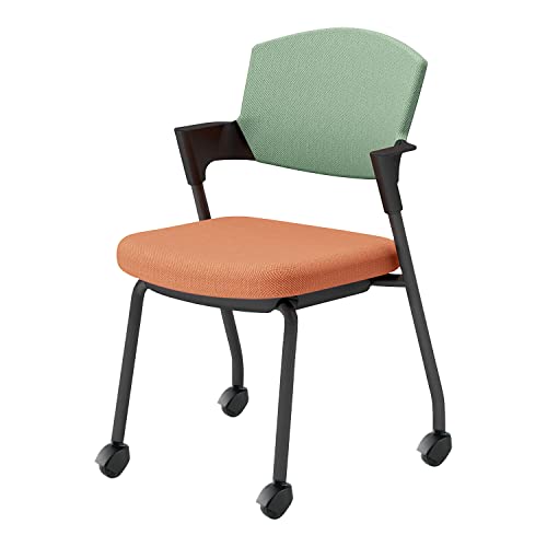 【メーカー配送・設置・組立】コクヨ ミーティングチェア 会議用椅子 プロッティ Protty スタッキング 肘付 カバー交換可能 キャスター 背座クッションタイプ K17-B22CG-0Y2J2