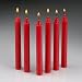 Red Taper Candles 4 Inch X 1/2 Inch Thick . Burn 1.1/2 Hour Set of 60