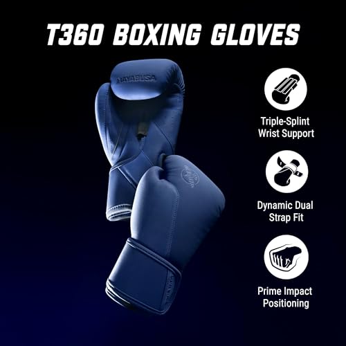 Image of Hayabusa T360 Boxing Gloves - Revolutionary Hand Ergonomics | Empowering Wrist Support | Single or Dual Strap Closure | Training, Sparring, Heavy Bag - 10 oz 12 oz 14 oz 16 oz 18 oz