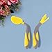 Kisangel 1set Boy Girl Training Tableware of Boy Girl Eating Practice Utensils Learning Fork Spoon for Boy Girl Non- Handle
