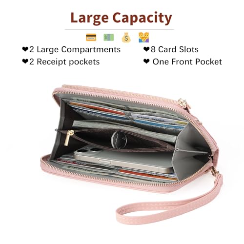 Image of GOIACII Phone Purse Crossbody Bags for Women Small Travel Wallet Touch Screen RFID Blocking