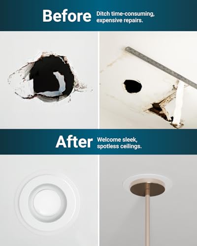 Image of Sunco 12 Pack Goof Rings for 4 Inch Recessed Lights White Can Light Goof Trim Ring, Outer Diameter 6.7-inch, Inner Diameter 4.25-inch, Durable Plastic Design, Matte Finish, Flush Mount