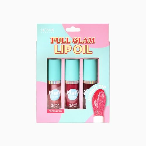 NICKA K NEW YORK Soft and Full Glam Tinted Lip Oil Set (Full Glam...