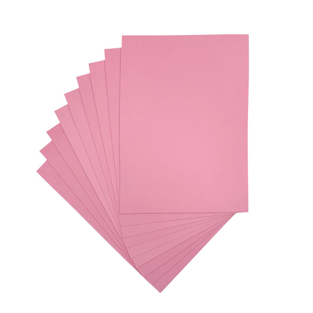 Janrax Pastel Pink Pack Of 10 A4 Coloured Eva Foam Sheets