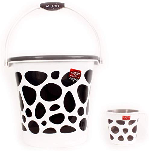Image of Milton Bath Duplex Plastic Bucket with Mug (25 L, Grey)