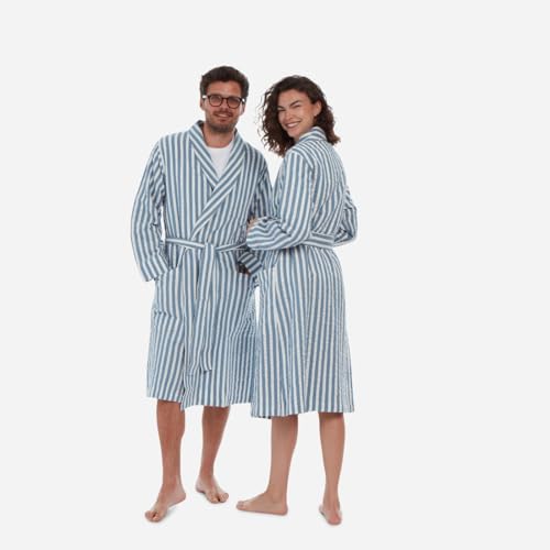 Unisex Striped Lightweight Robe3