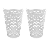 Starplast Tall Flex Laundry Basket in White 2 Count (3Pack)