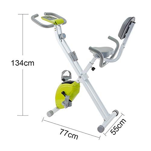 Image of Folding Exercise Bike, Indoor Fitness Bike with 8 Levels of Magnetic Resistance 7 - Levels of Seat Adjustments Indoor Cycling Stationary Bike