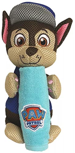 Franco Mfg Paw Patrol Chase 2 Piece Kids Bath Set Mesh Hugger & Washcloth, 12 Inch X 12 Inch #TOP2