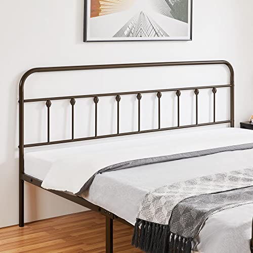 image for Yaheetech Classic Metal Platform Bed Frame Mattress Foundation with Vi