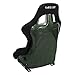 NRG Innovations NRG-RSC-302CF-GN Fixed Back Bucket Racing Seat with Universal Side Mount Bracket,Green Carbon Fiber Back, Black/Green